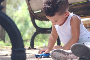 boy playing with toy